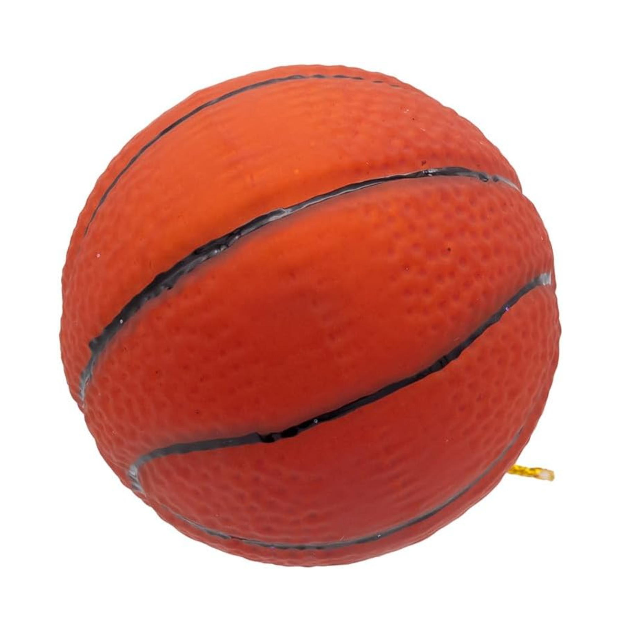 Kurt Adler Noble Gems Glass Basketball with Santa Hat Ornament, 3in