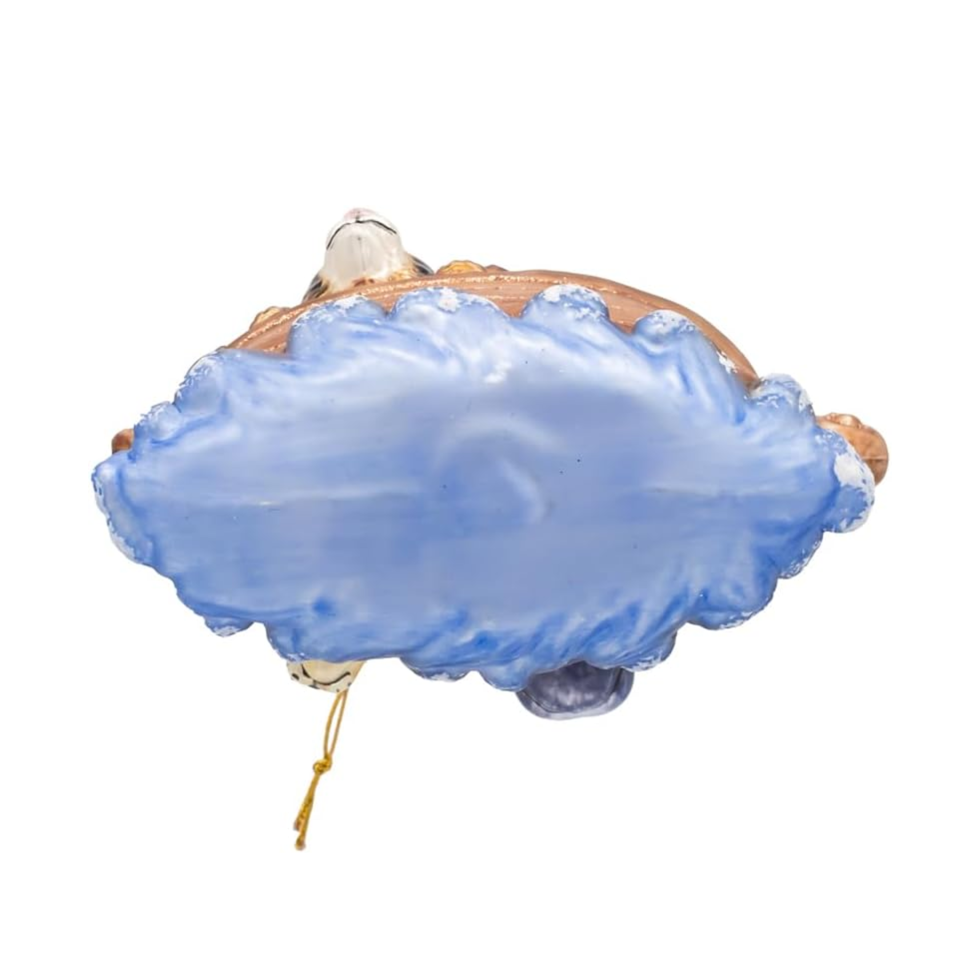 Kurt Adler Noble Gems Glass Noah's Ark Ornament, 4.4in
