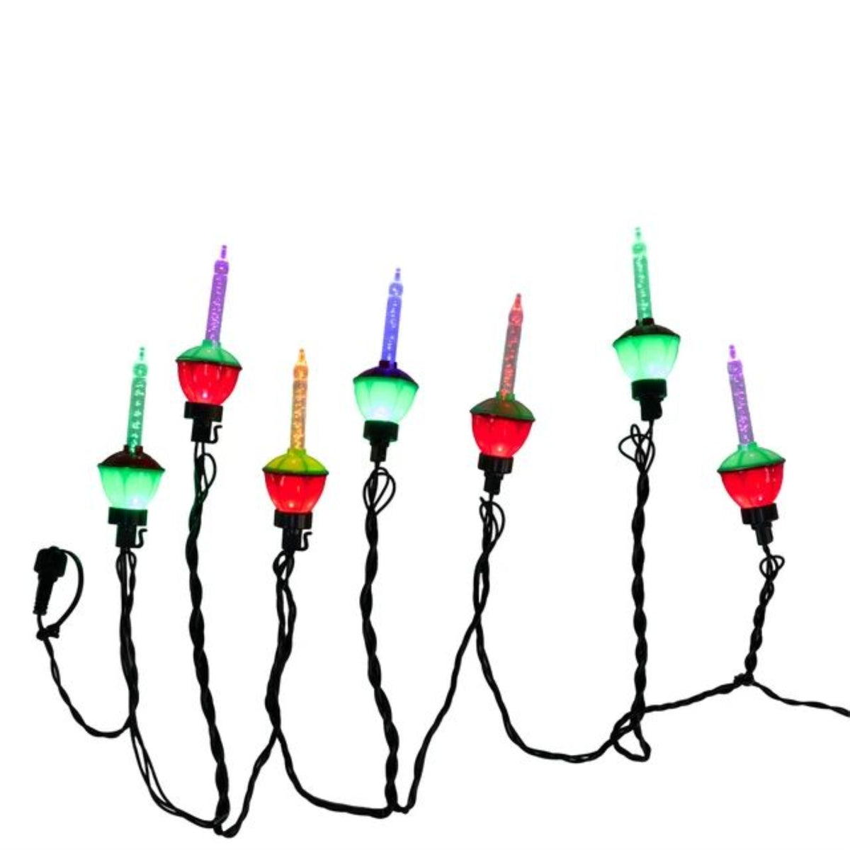 Kurt Adler UL 7 Light Dual Color Multifunction LED Bubble Light Set, 26.8'