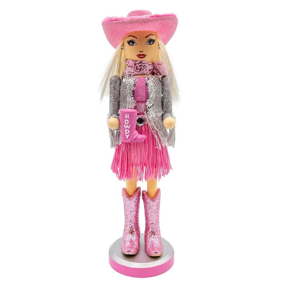 Kurt Adler Wooden Nutcracker Collection, Honky Tonk Cowgirl, 12"