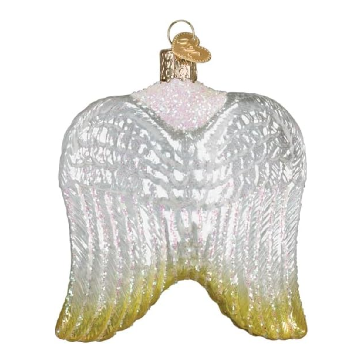 Old World Christmas Blown Glass Ornament for Tree, Sterling Angel Wings