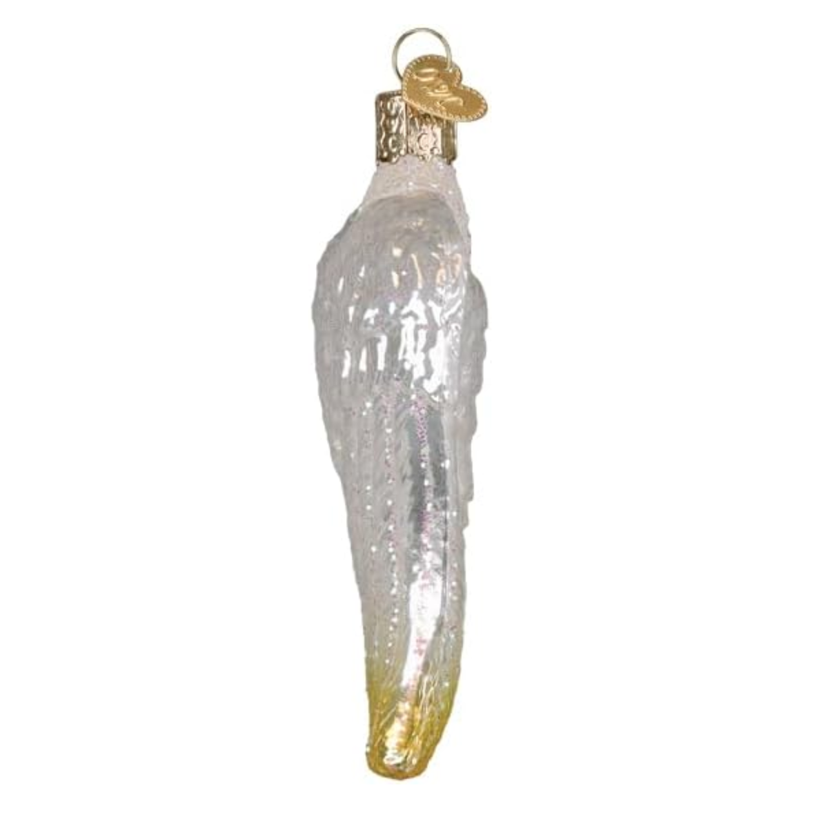Old World Christmas Blown Glass Ornament for Tree, Sterling Angel Wings