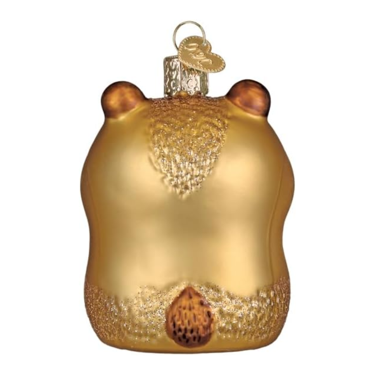 Old World Christmas Blown Glass Ornament for Tree, Capybara Eating Donut