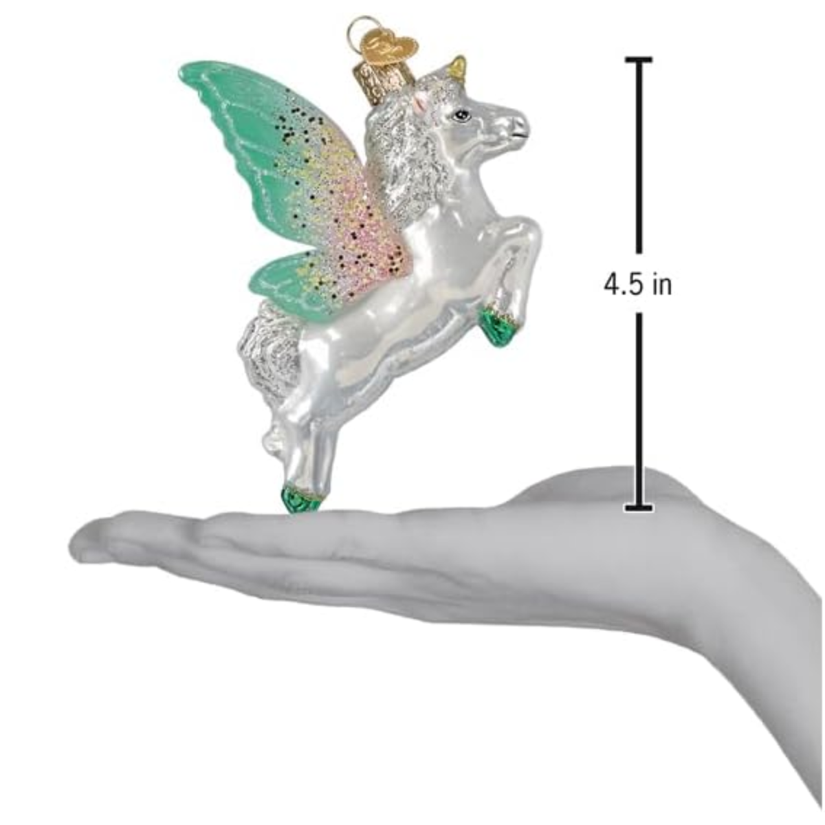 Old World Christmas Blown Glass Ornament for Tree, Radiant Pegasus