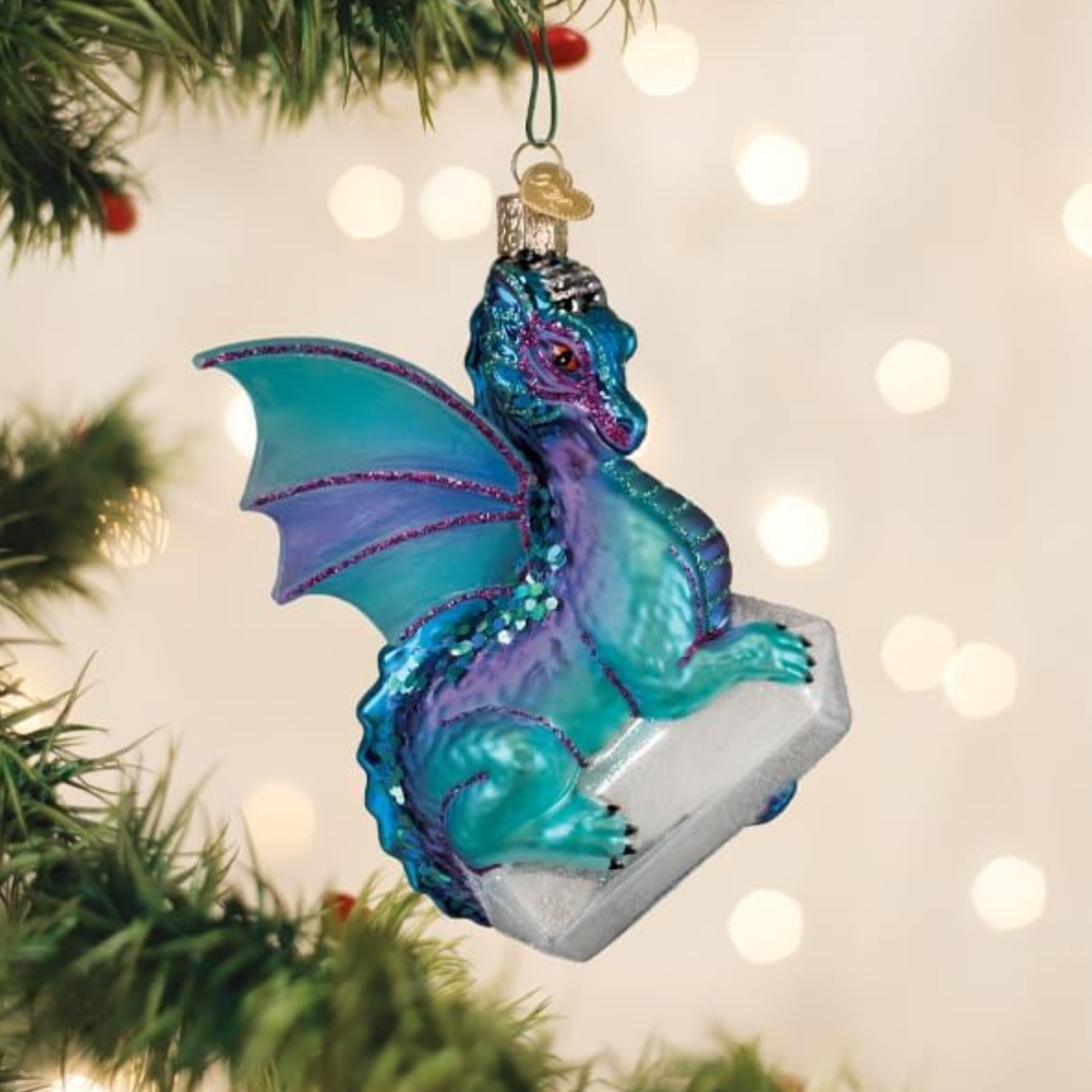 Old World Christmas Blown Glass Ornament for Tree, Celestial Dragon