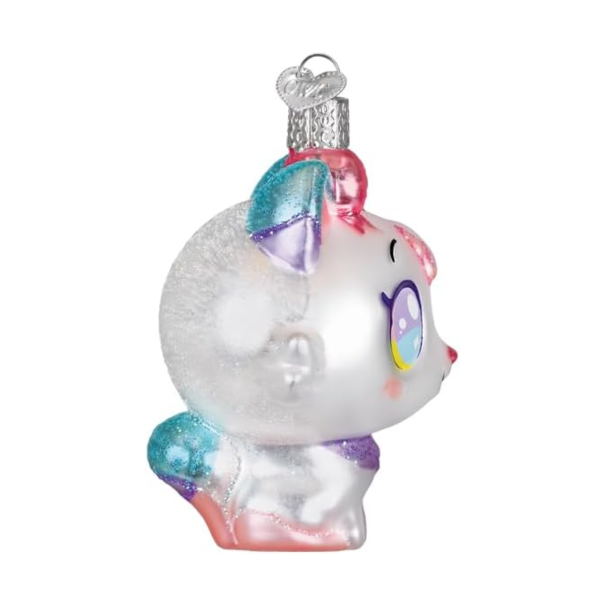 Old World Christmas Blown Glass Ornament for Christmas Tree, Kawaii Cat