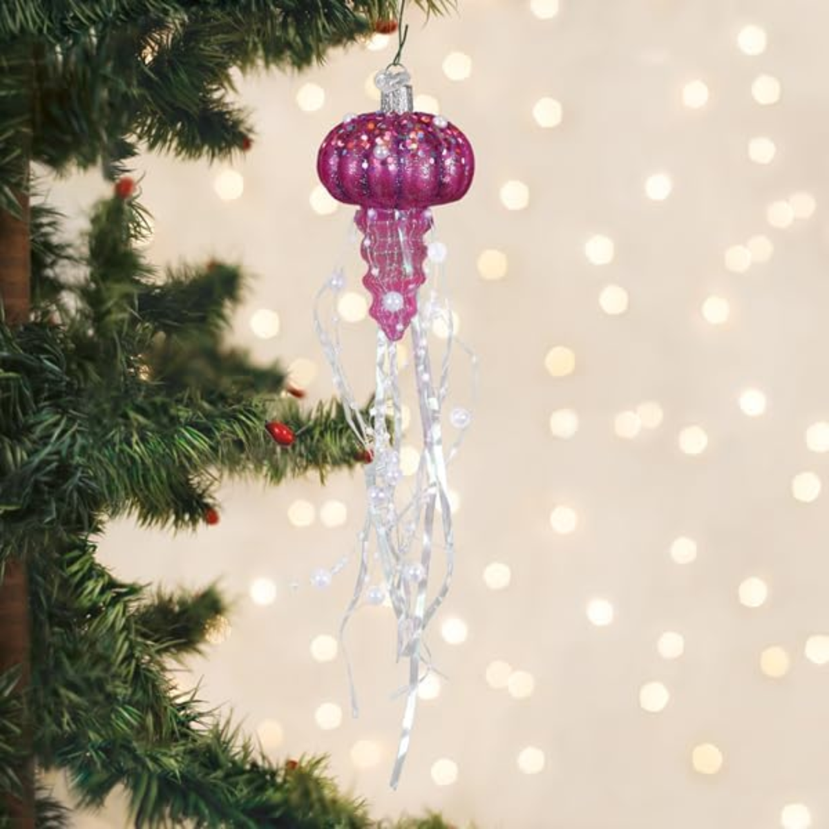 Old World Christmas Blown Glass Ornament for Tree, Shimmering Jelly