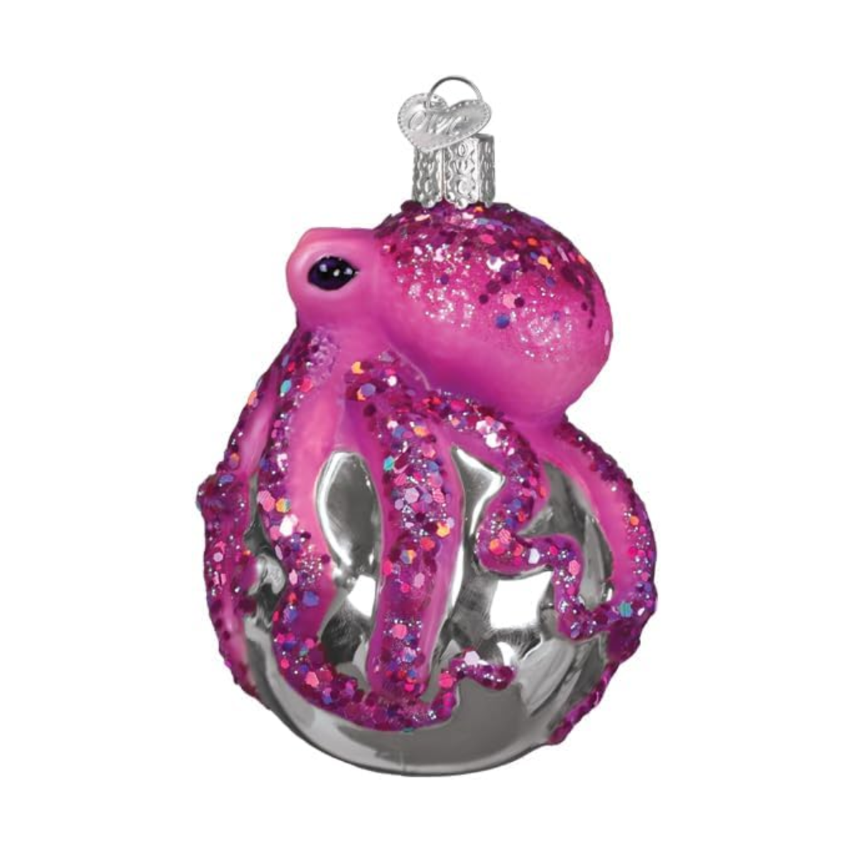 Old World Christmas Blown Glass Ornament for Tree, Shimmering Octopus