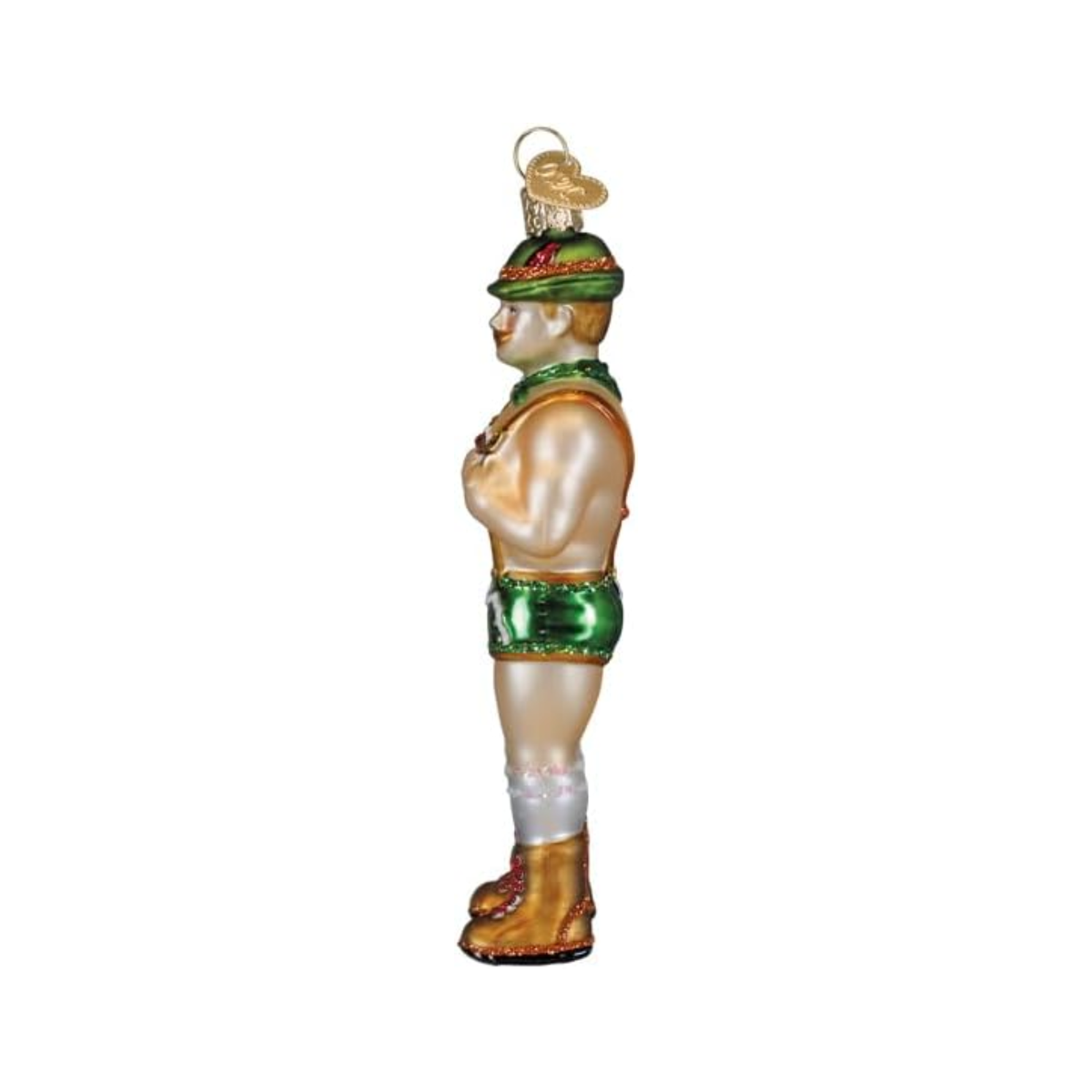 Old World Christmas Blown Glass Ornament for Tree, Dasher, Holly Jolly Hunk