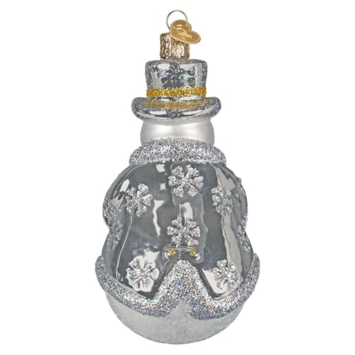 Old World Christmas Blown Glass Ornament for Tree, Sterling Snowman