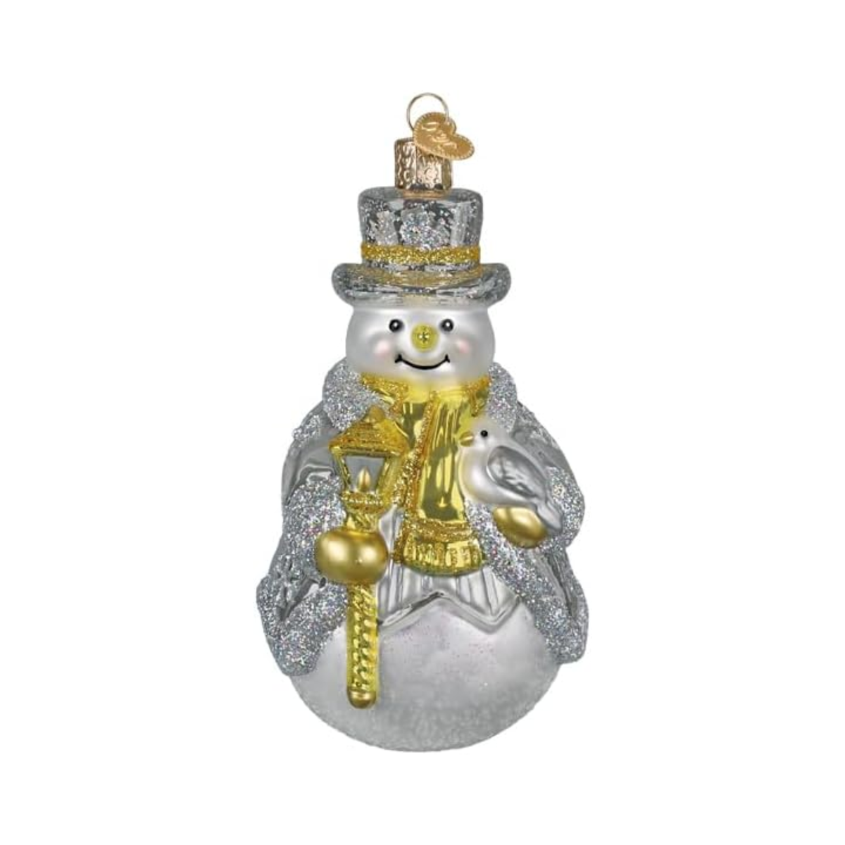 Old World Christmas Blown Glass Ornament for Tree, Sterling Snowman