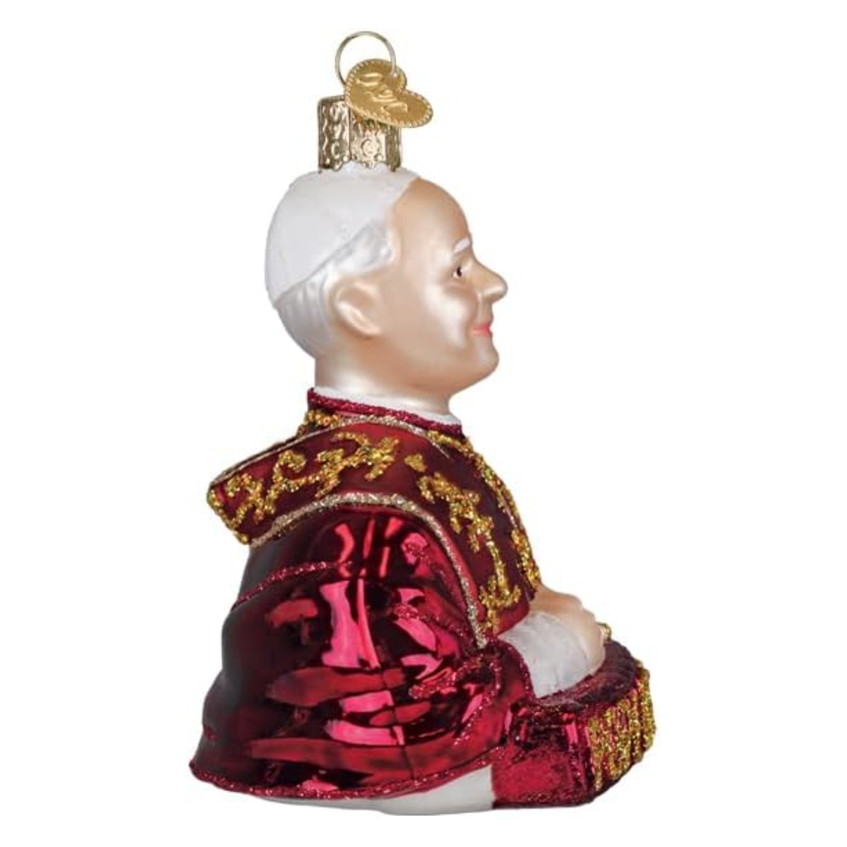 Old World Christmas Blown Glass Ornament for Christmas Tree, Pope Leo XIV