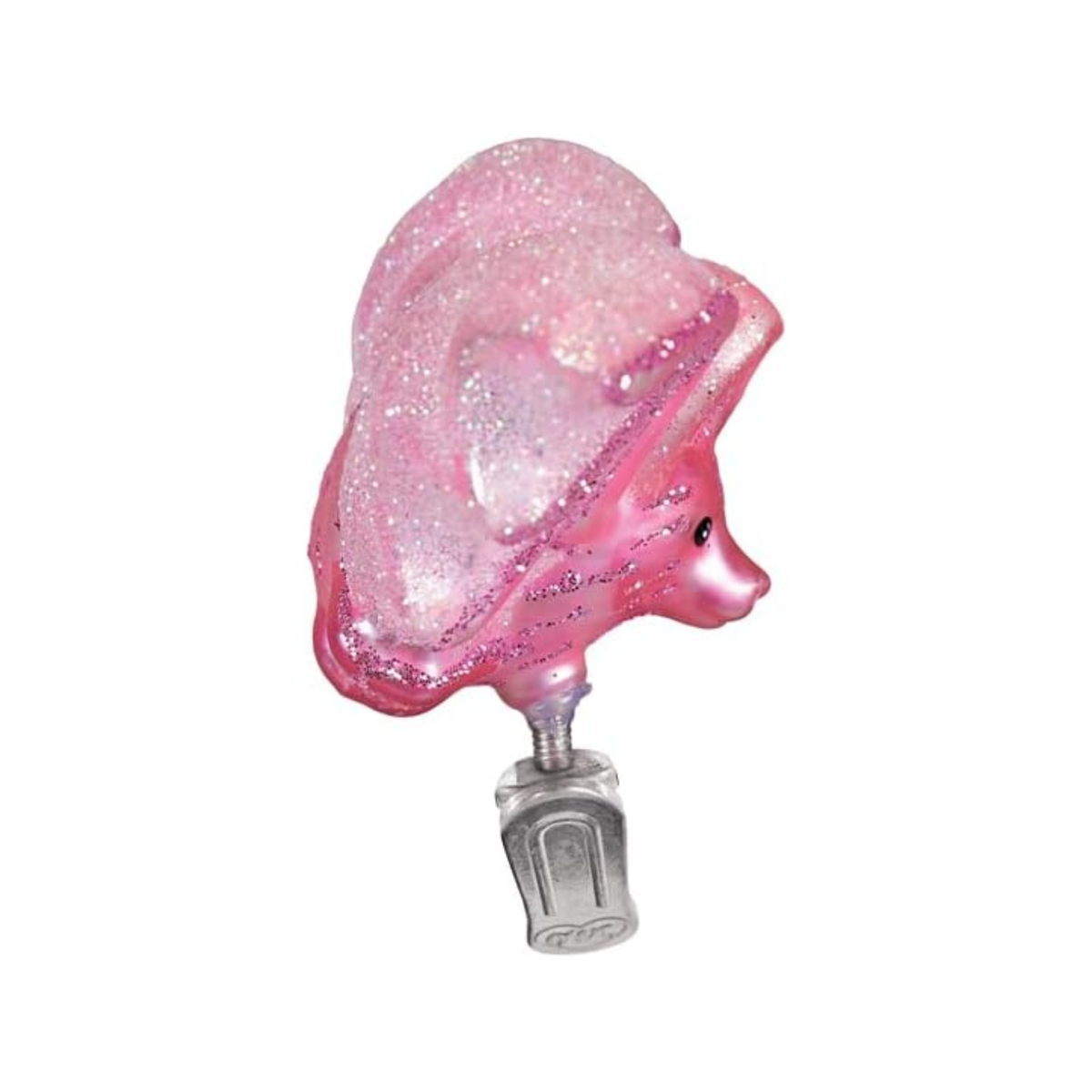 Old World Christmas Blown Glass Ornament for Tree, Shimmering Pink Bat