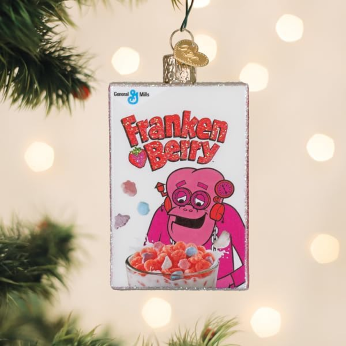 Old World Christmas Blown Glass Ornament for Tree, Franken Berry Box