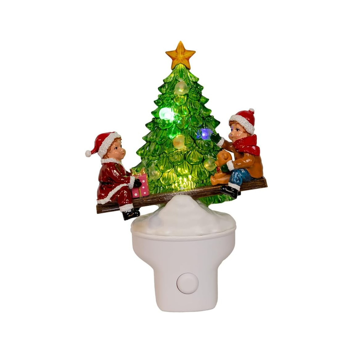 Kurt Adler Children on Seesaw LED Night Light, 6.5in