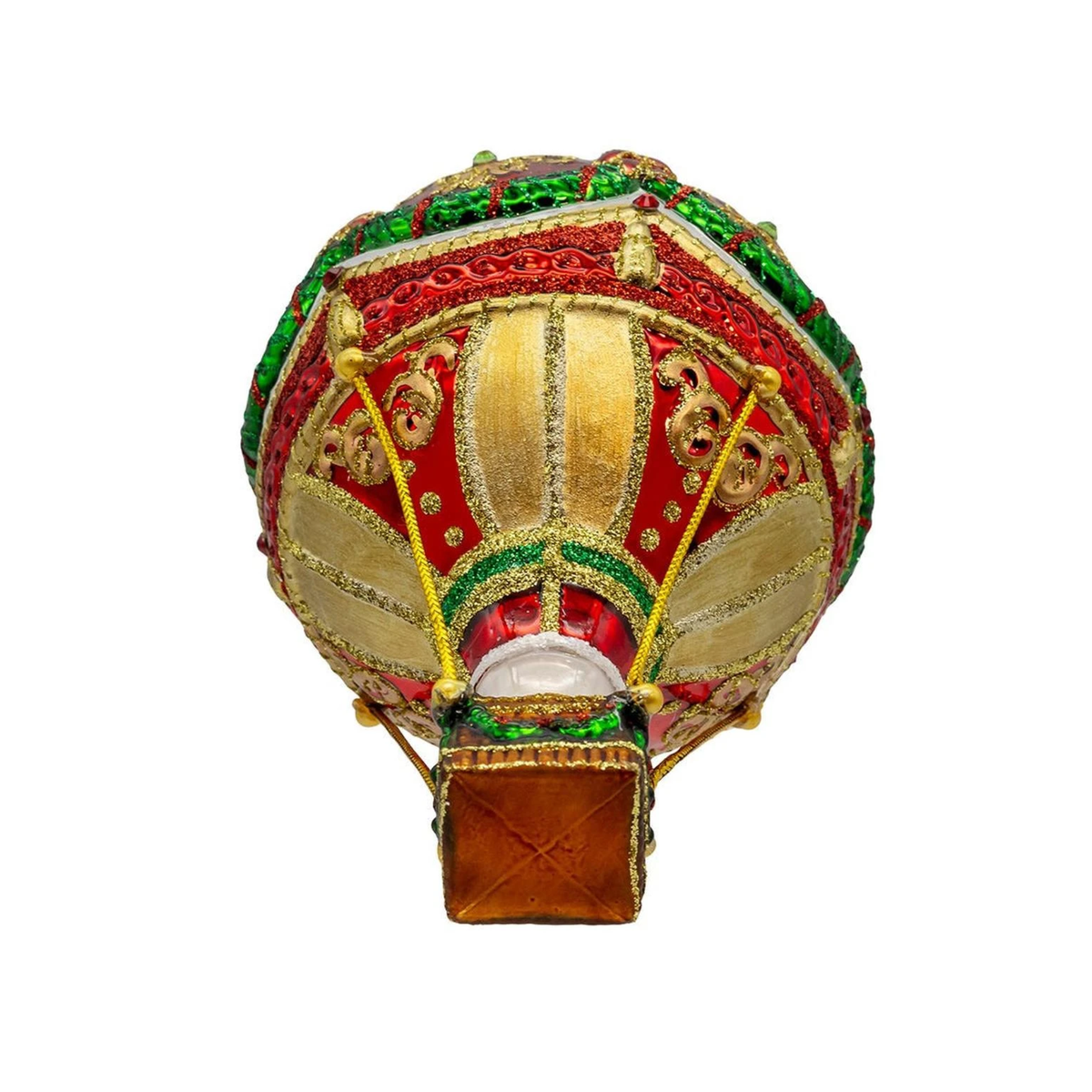 Kurt Adler Bellissimo Glass Hot Air Balloon Ornament, 7.5in