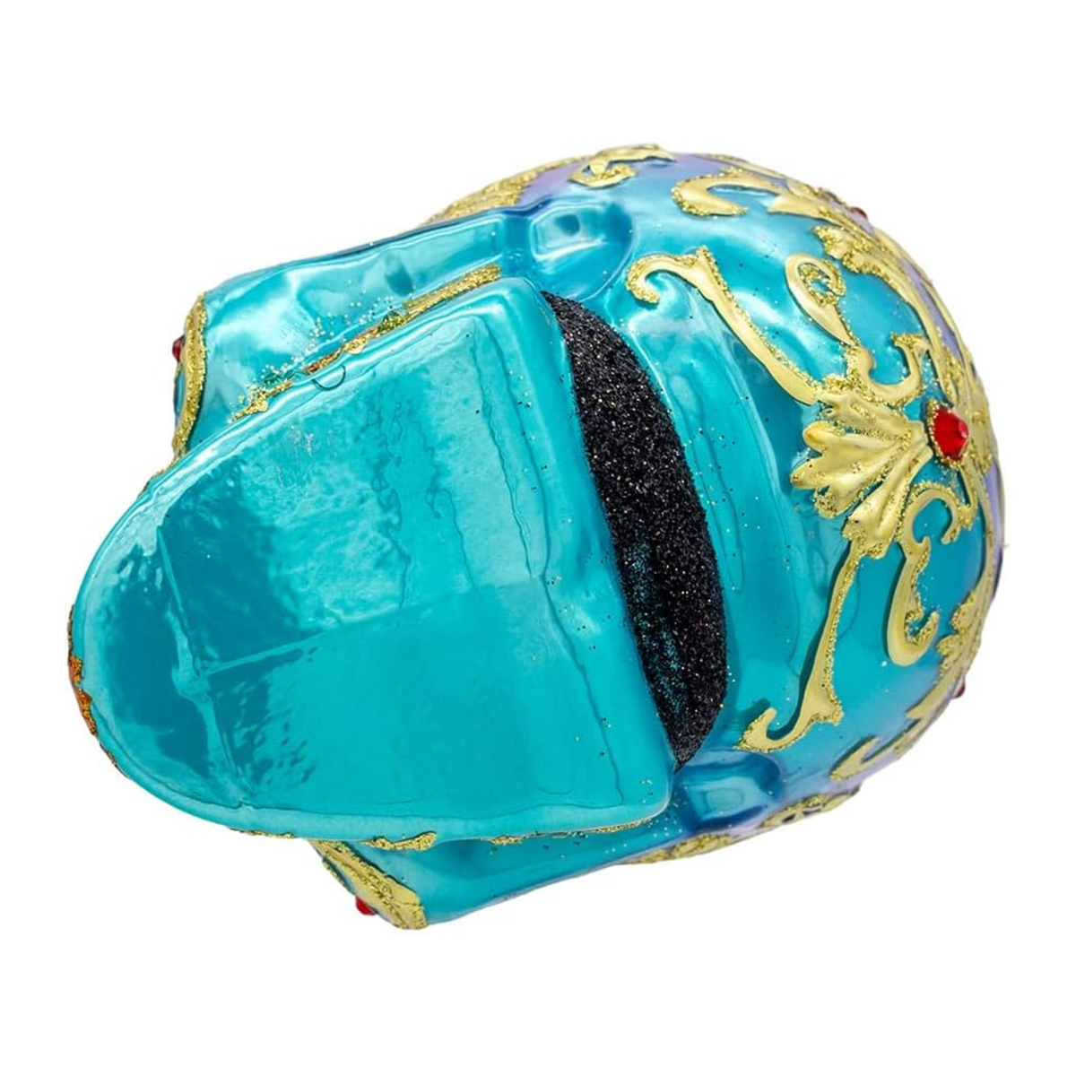 Kurt Adler Bellissimo Glass Sugar Skull Ornament for Christmas Tree, 6in