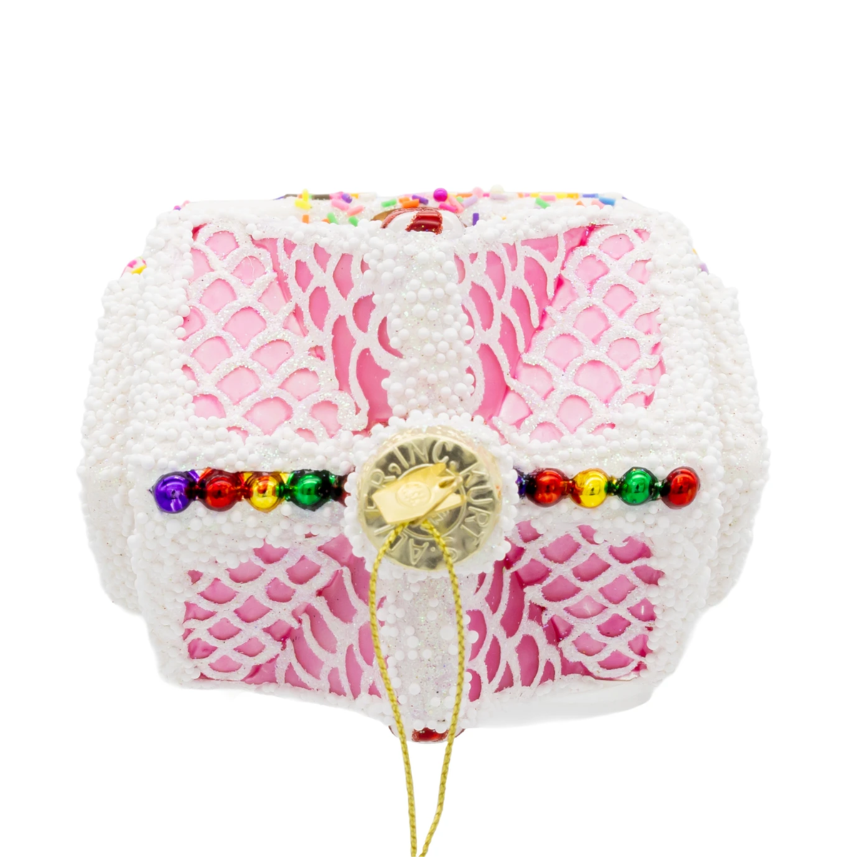 Kurt Adler Bellissimo Glass Gingerbread House Ornament, 6in