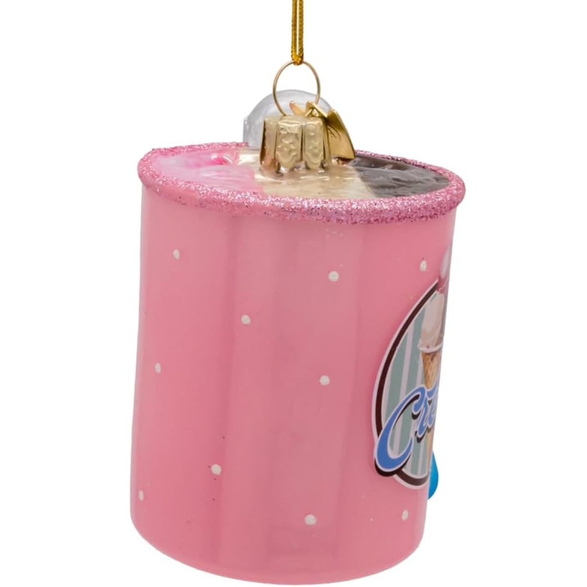 Kurt Adler Noble Gems Glass Ornament Collection, Ice Cream Carton, 3in