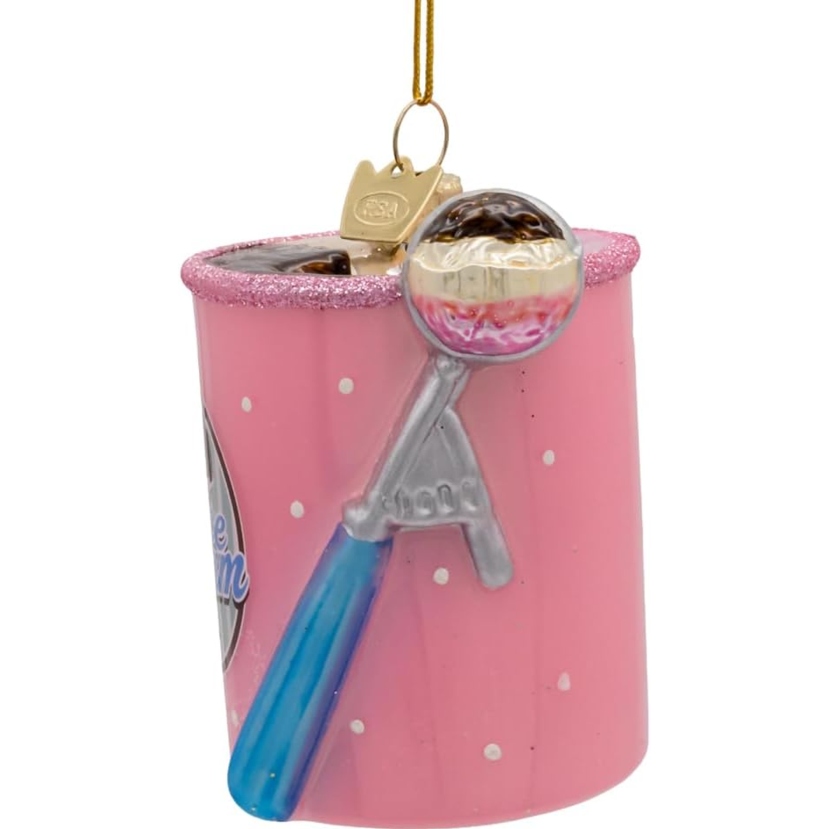 Kurt Adler Noble Gems Glass Ornament Collection, Ice Cream Carton, 3in