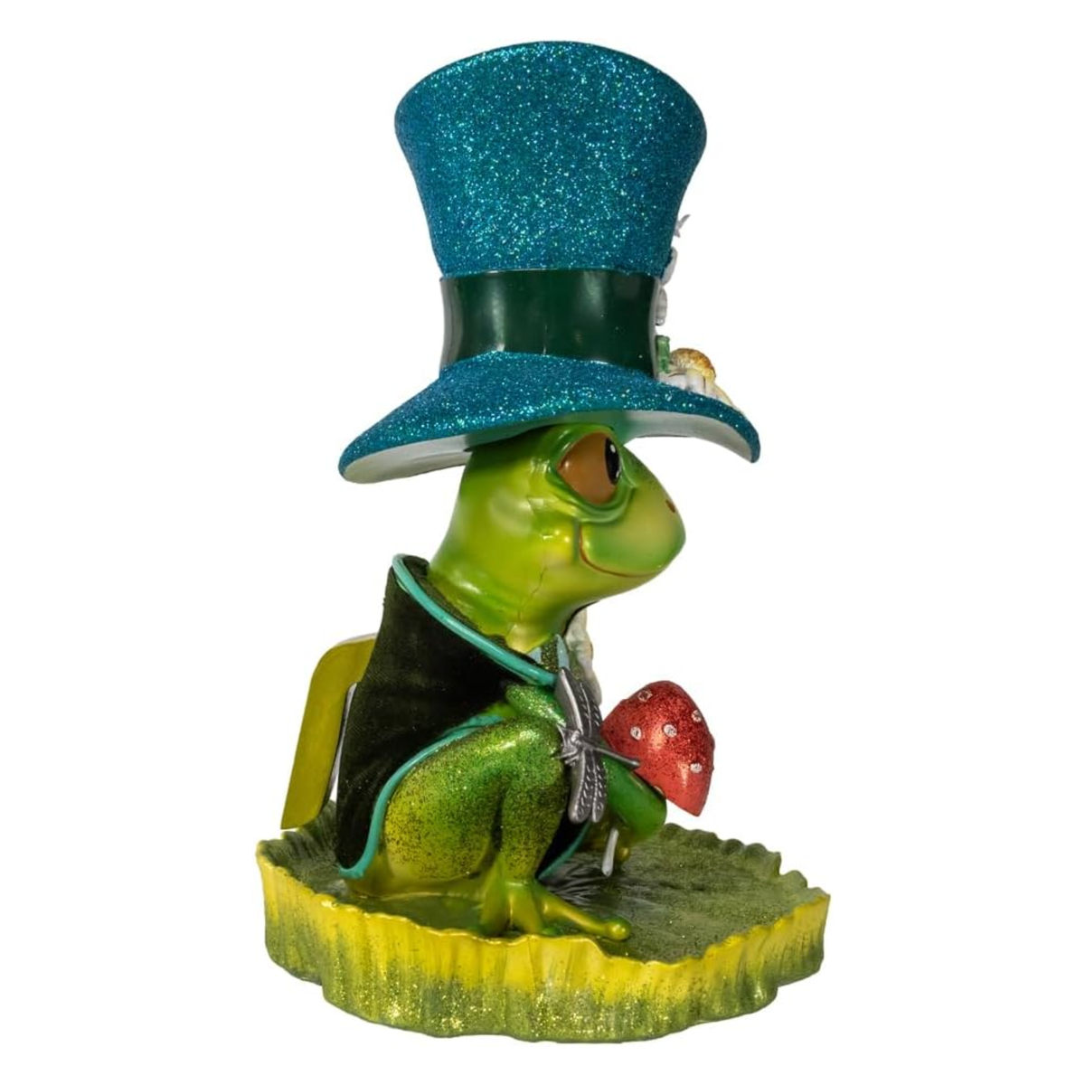 Kurt Adler Hollywood Nutcracker Collection, Frog on Lilypad, 12in