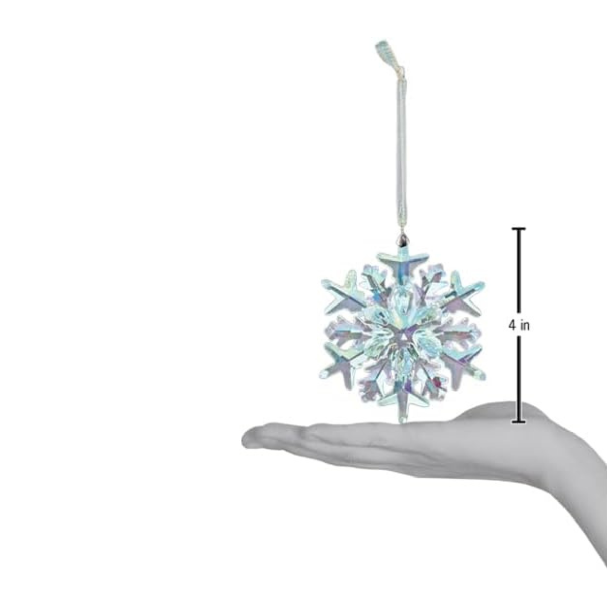 Old World Christmas Blown Glass Tree Ornament, Radiant Crystal Frostflake
