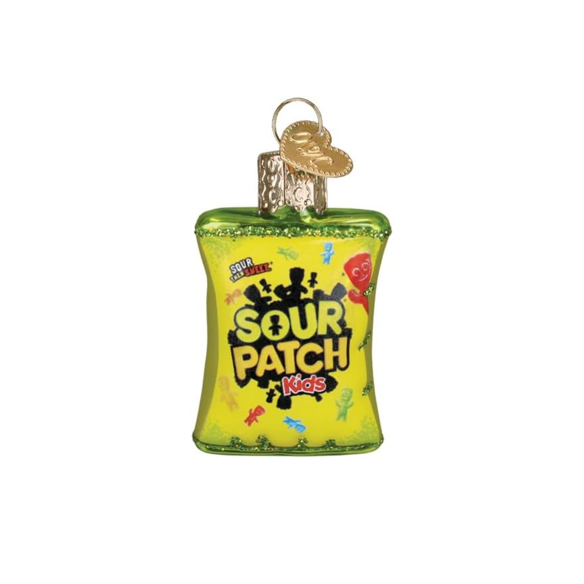 Old World Christmas Mini Sour Patch Kids Package Glass Ornament, 2.25in