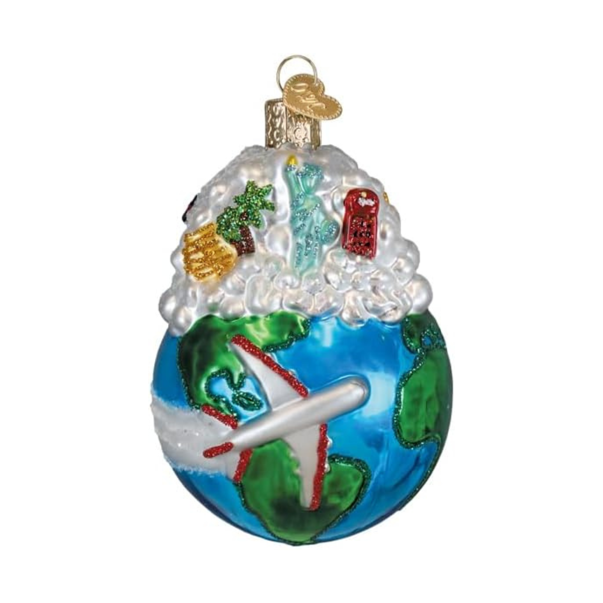 Old World Christmas Blown Glass Tree Ornament, World Traveler