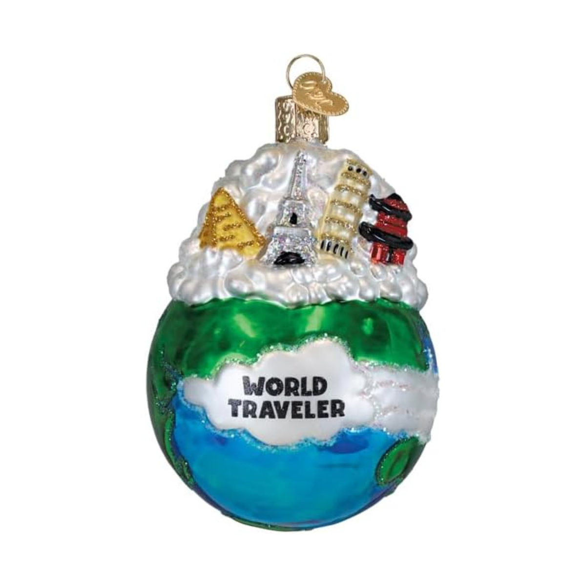Old World Christmas Blown Glass Tree Ornament, World Traveler