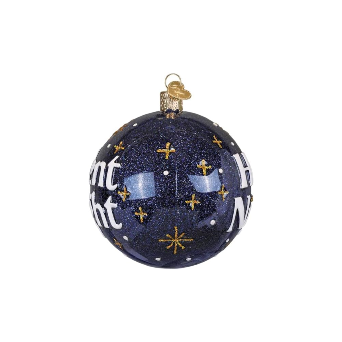 Old World Christmas, Round Collection, Silent Night Glass Ornament