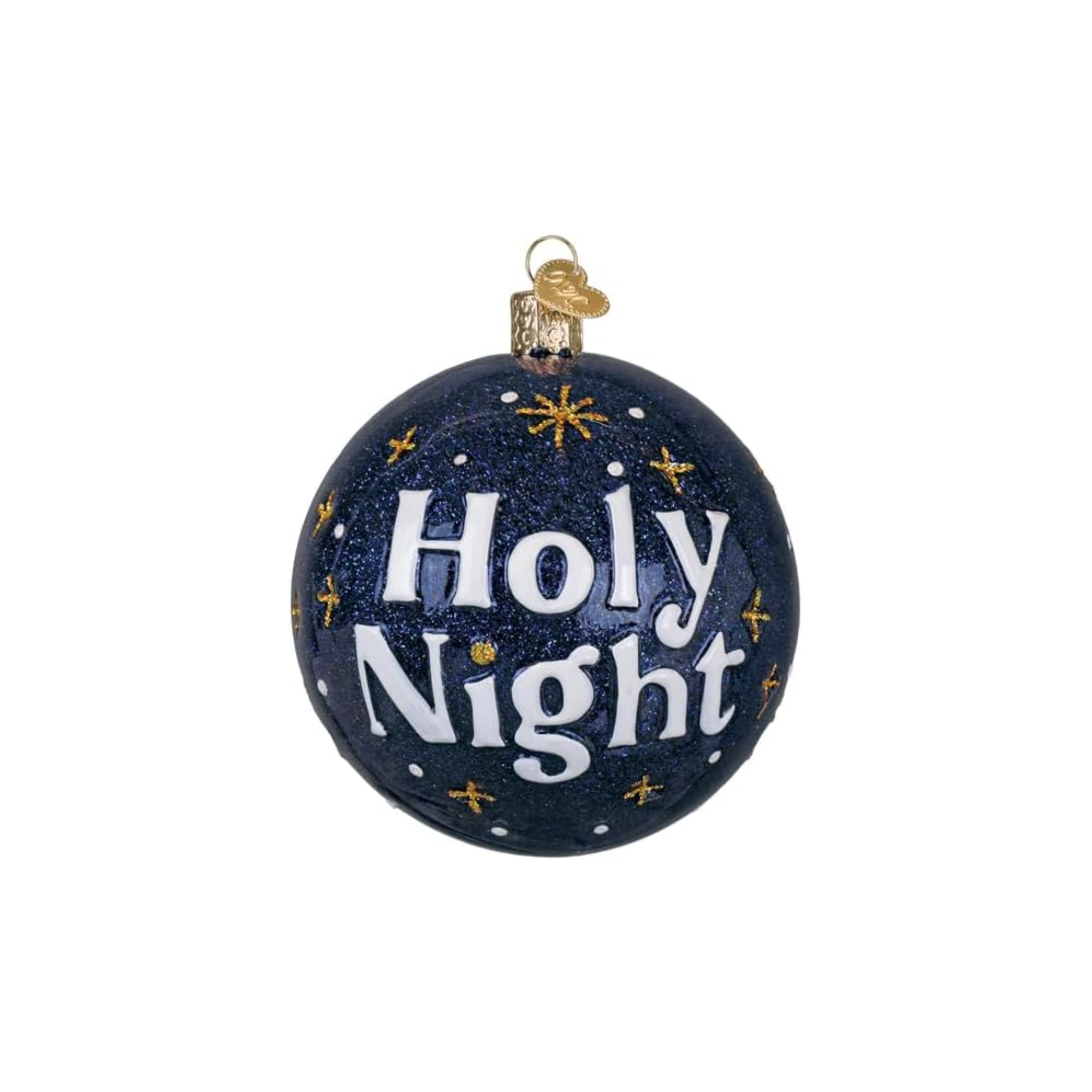 Old World Christmas, Round Collection, Silent Night Glass Ornament