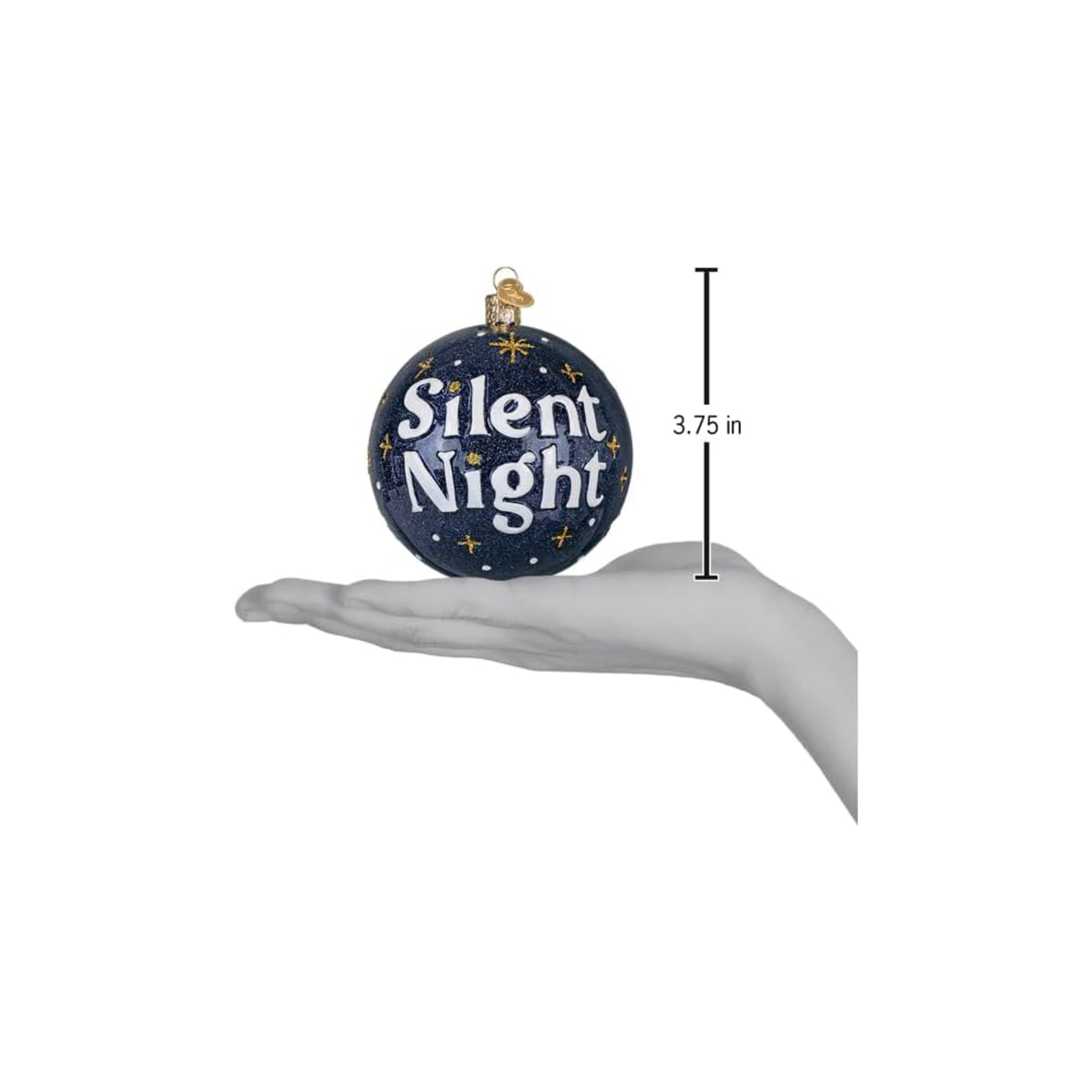 Old World Christmas, Round Collection, Silent Night Glass Ornament