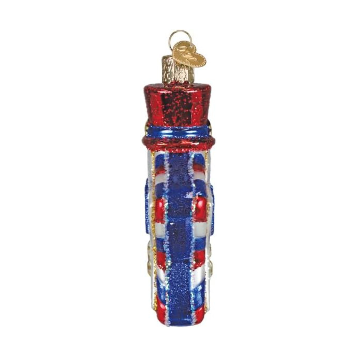 Old World Christmas Blown Glass Tree Ornament, USA Patriotic Star