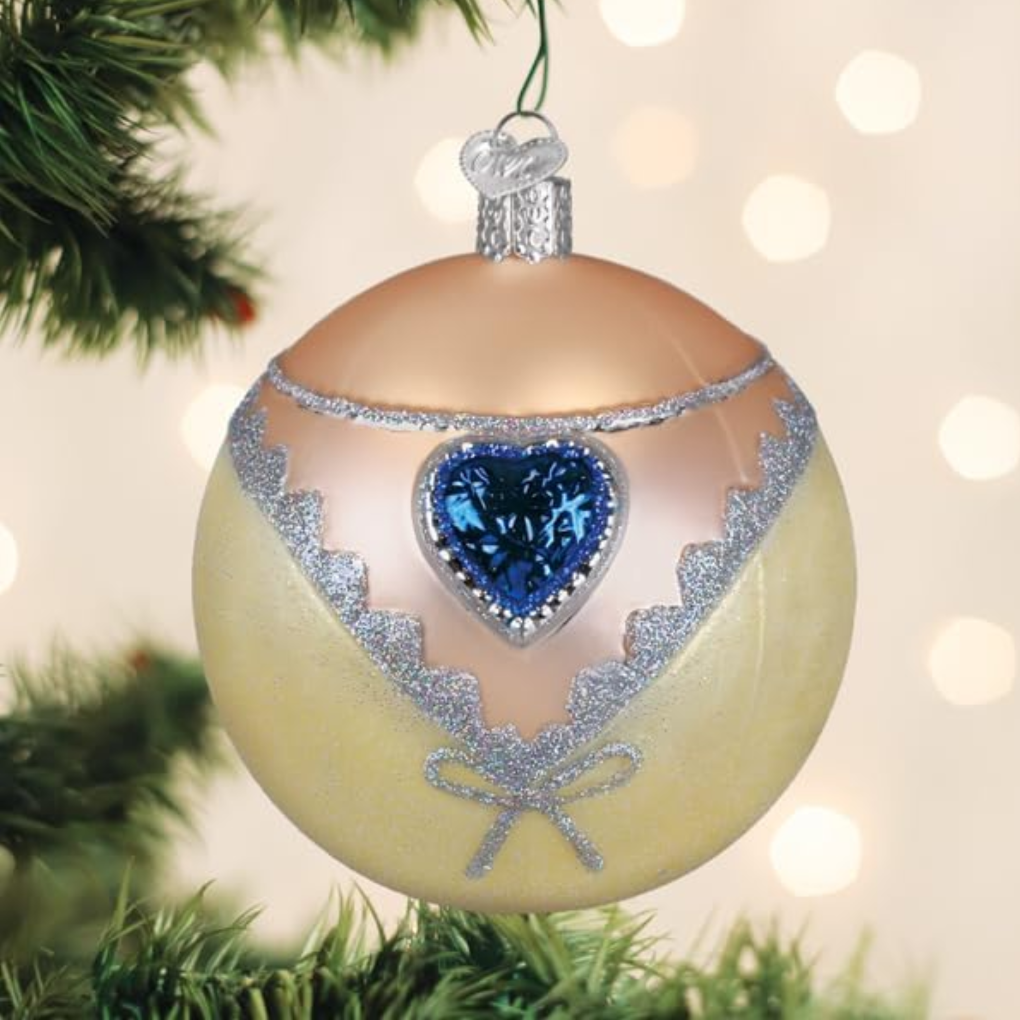 Old World Christmas, Round Collection, Soul of the Sea Glass Ornament