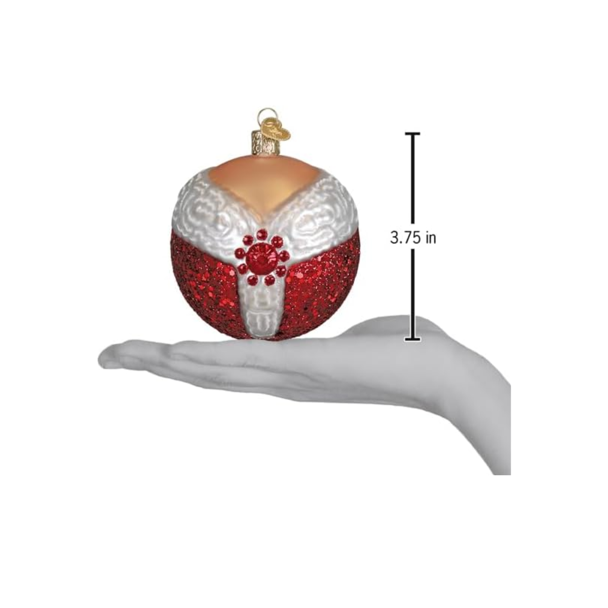Old World Christmas, Round Collection, Mrs. Claus Glass Ornament
