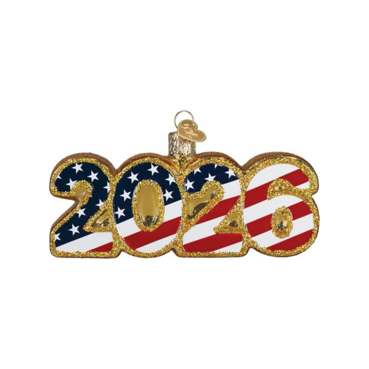Old World Christmas Blown Glass Tree Ornament, USA 2026 Celebration