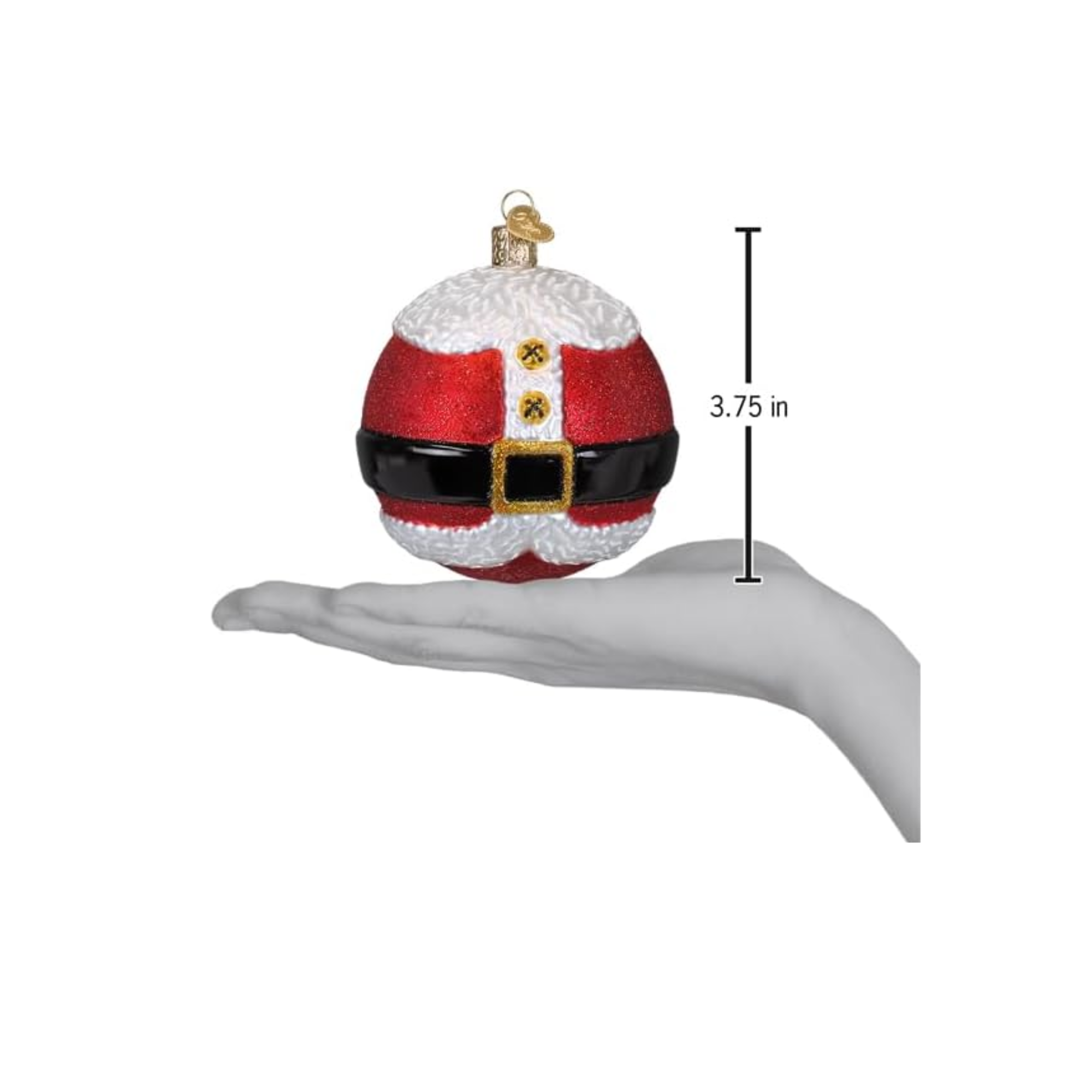 Old World Christmas, Round Collection, Santa Claus Glass Ornament