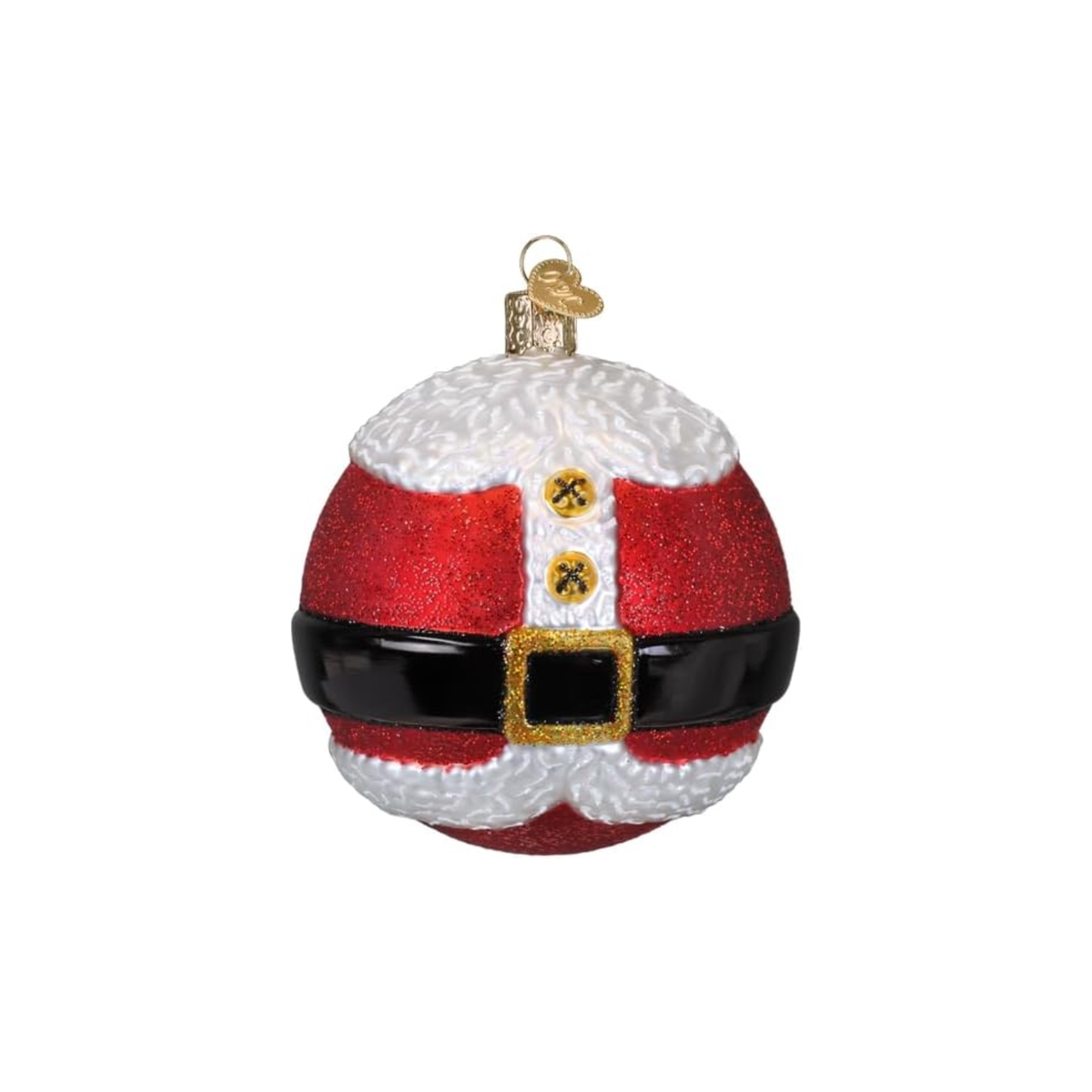 Old World Christmas, Round Collection, Santa Claus Glass Ornament