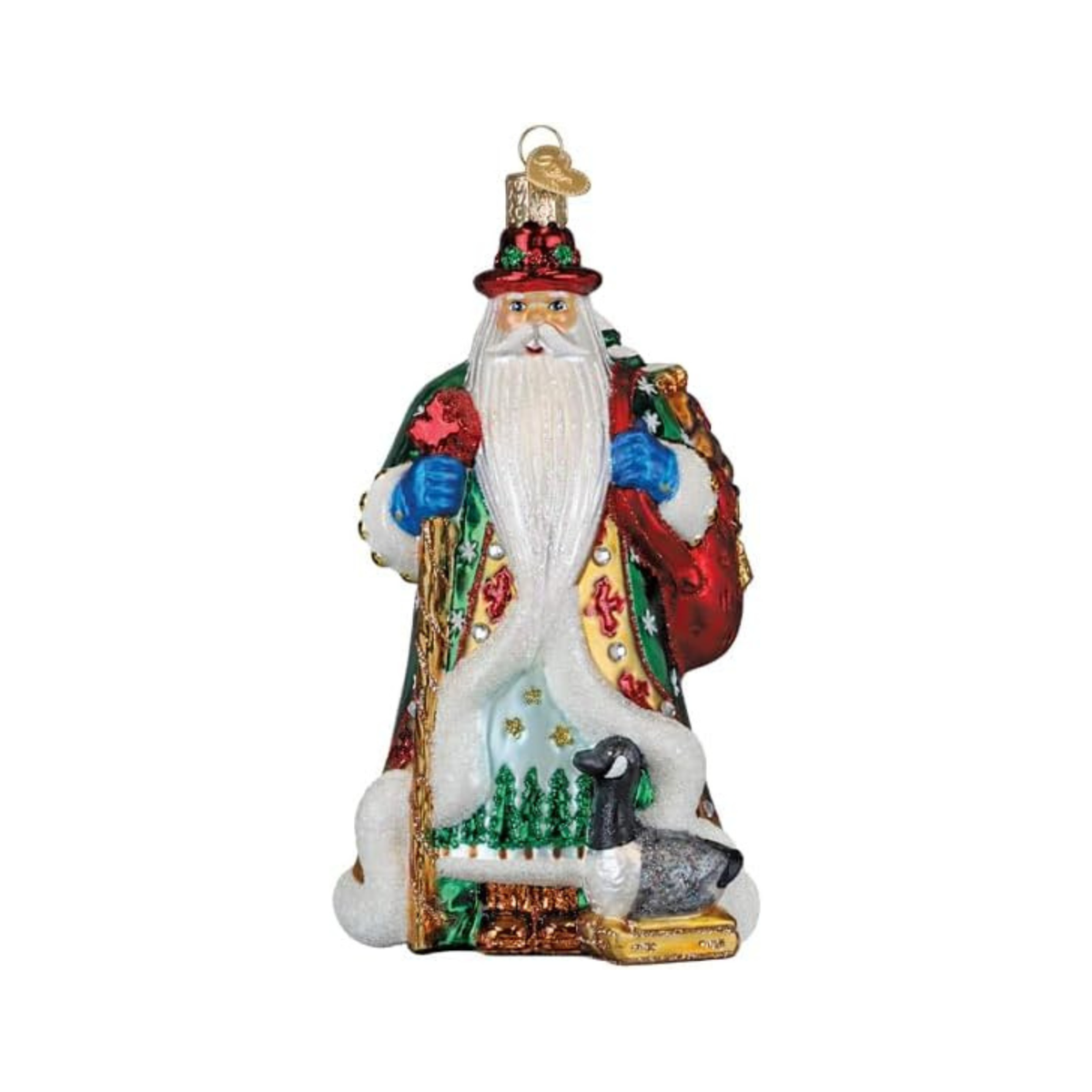 Old World Christmas Blown Glass Tree Ornament, Canadian Santa