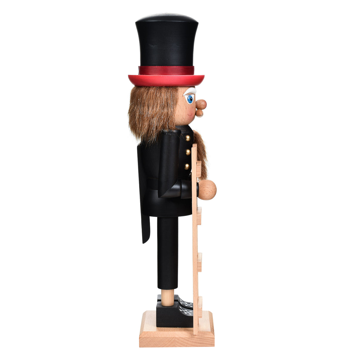 Garden Elements Black Forest Beech Wood Chimney Sweep Nutcracker, 15.5in