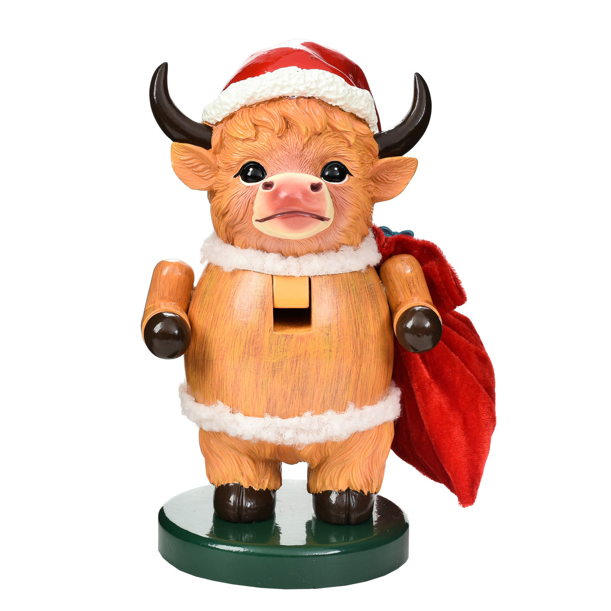 Garden Elements Black Forest Highland Cow Nutcracker, 9.5in