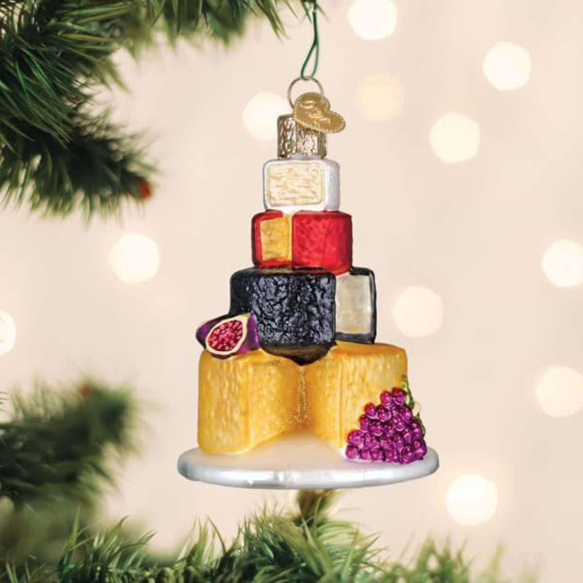 Old World Christmas Blown Glass Ornament Collection, Cheese Tower