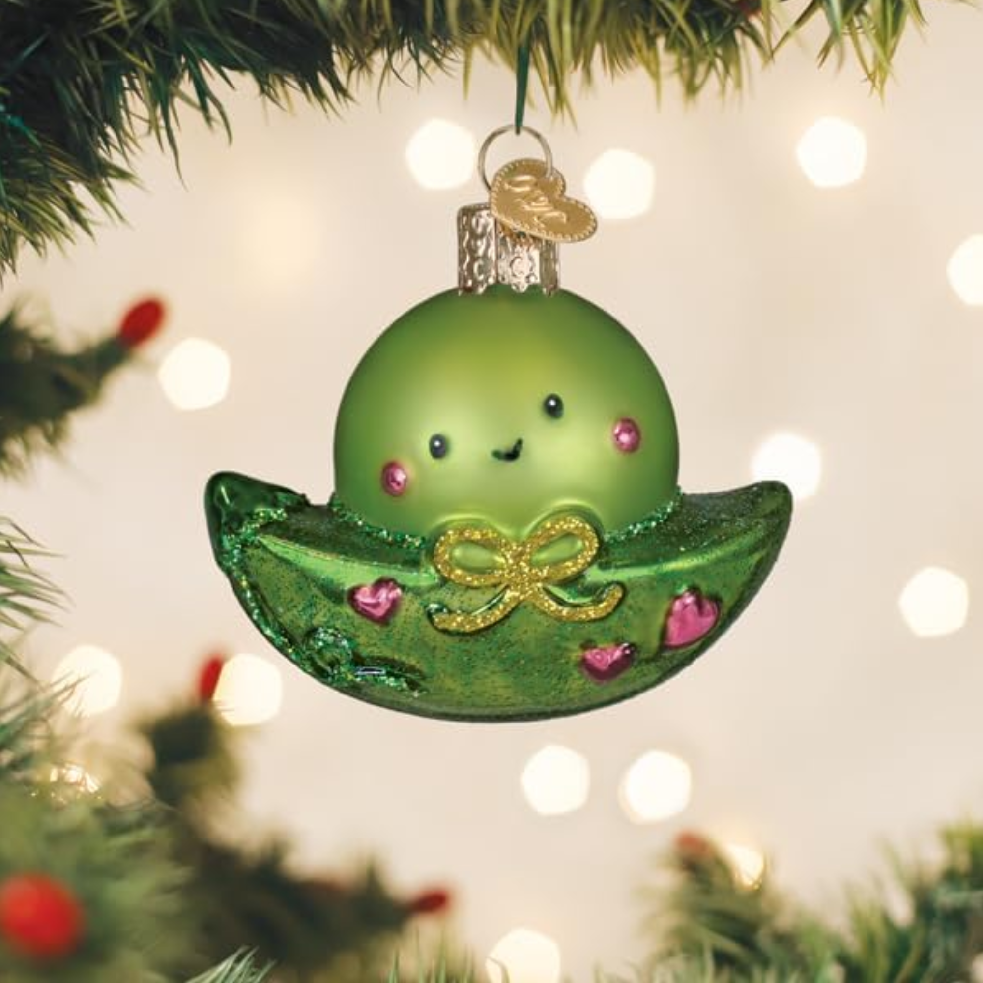 Old World Christmas Blown Glass Ornament Collection, Little Peapod