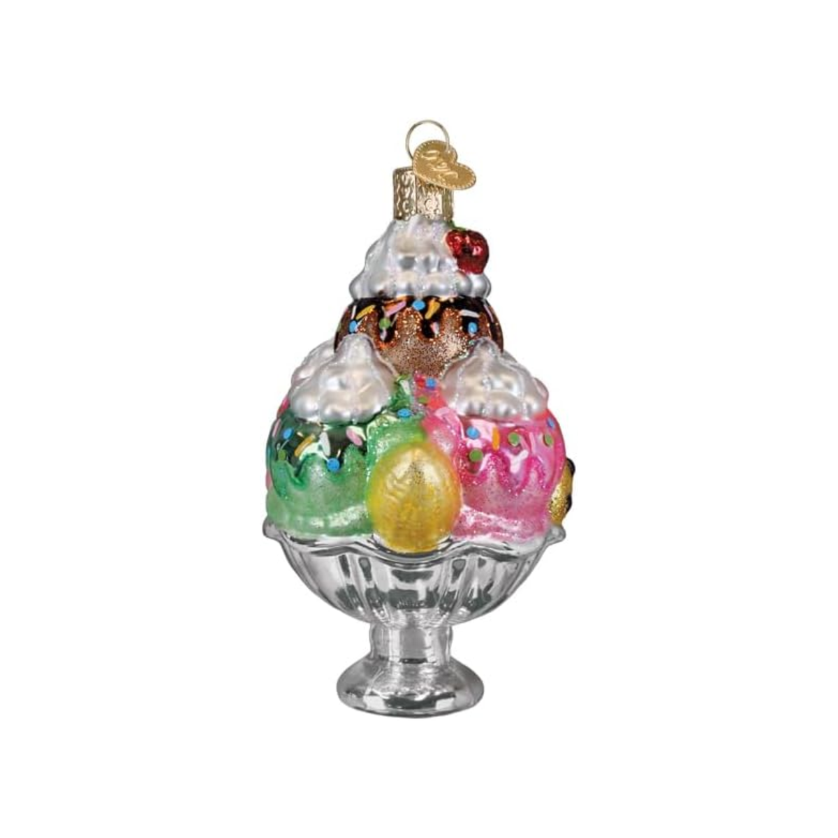Old World Christmas Blown Glass Ornament Collection, Decadence Delight Sundae