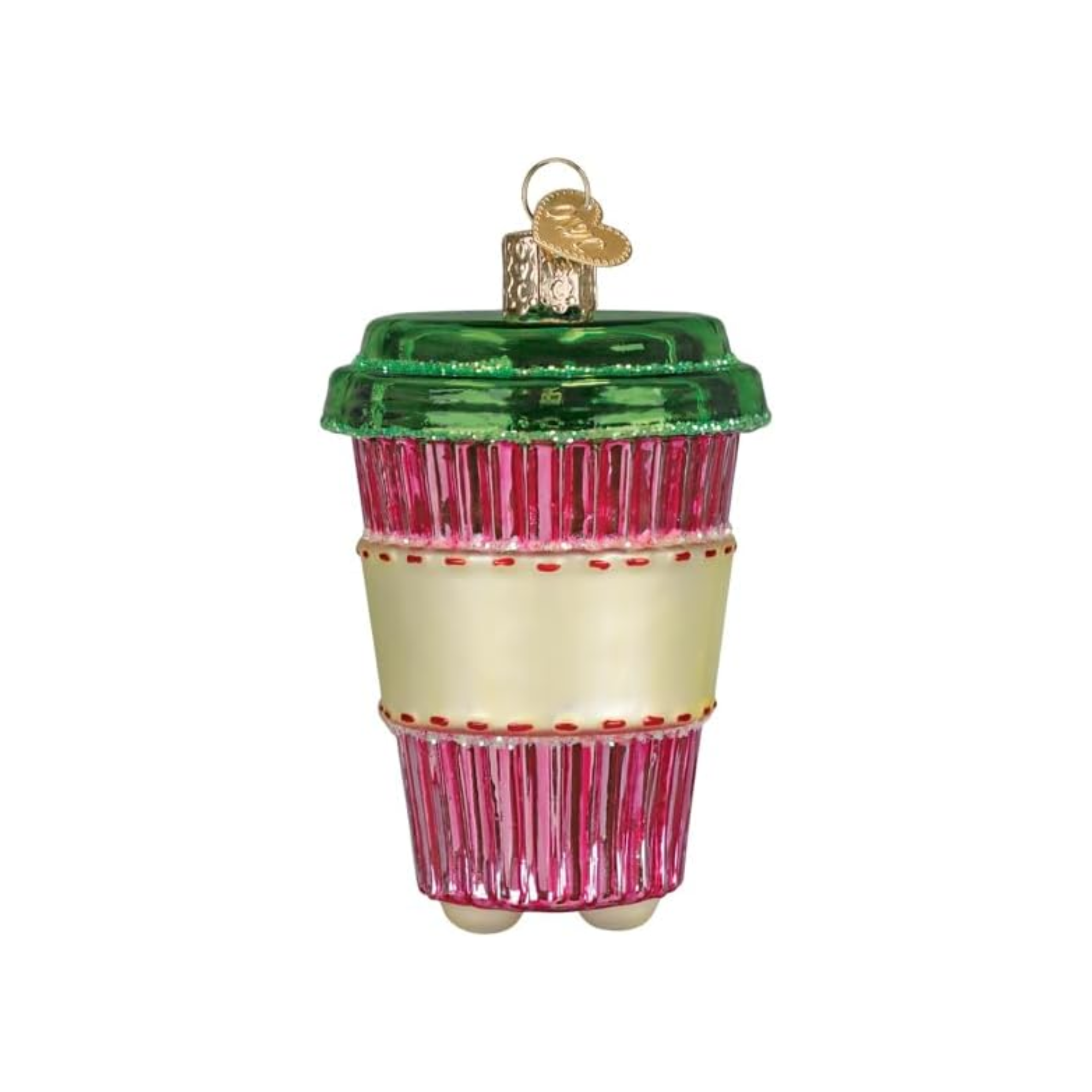 Old World Christmas Blown Glass Ornament Collection, Happy Coffee