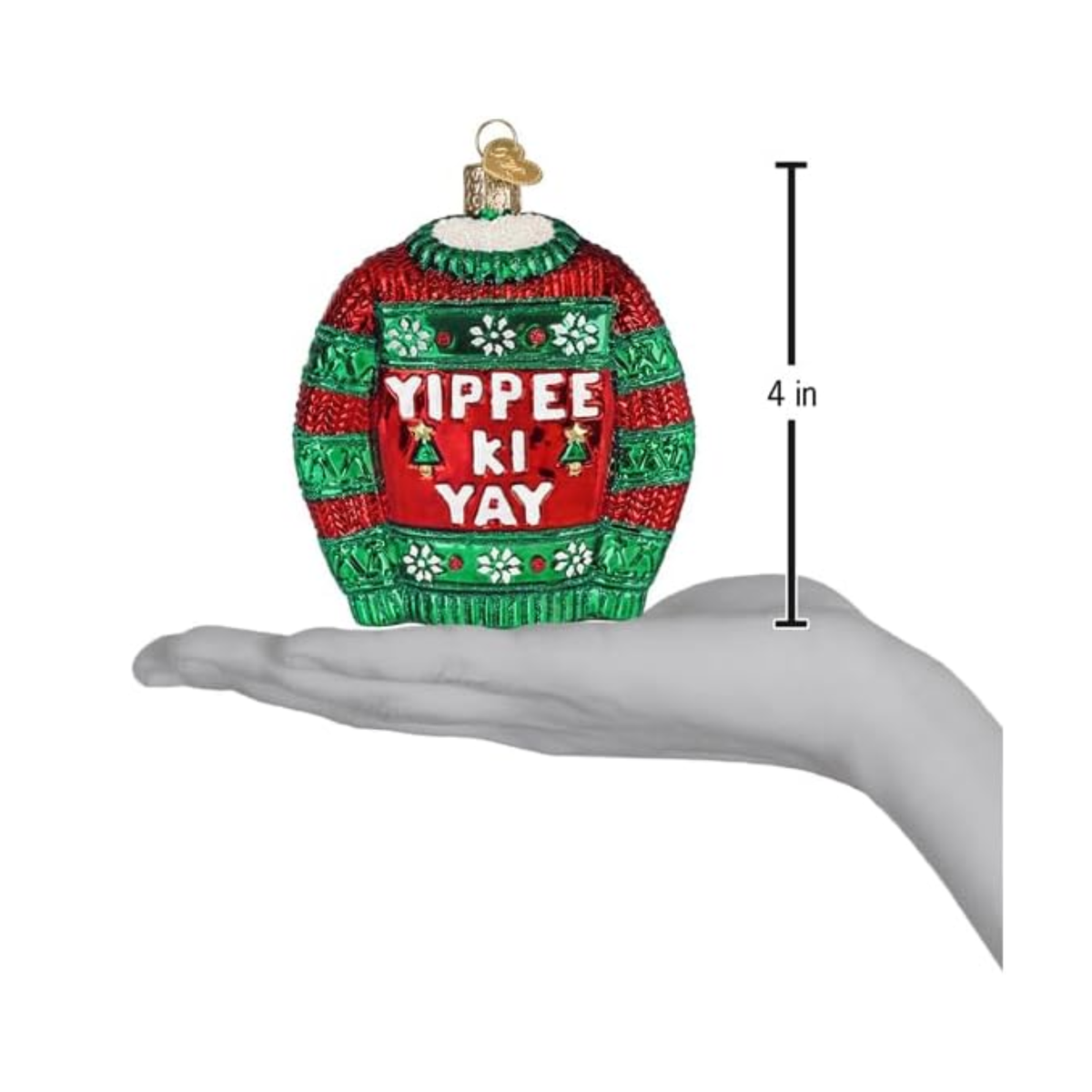 Old World Christmas Blown Glass Ornament Collection, Yippee Ki Yay Sweater