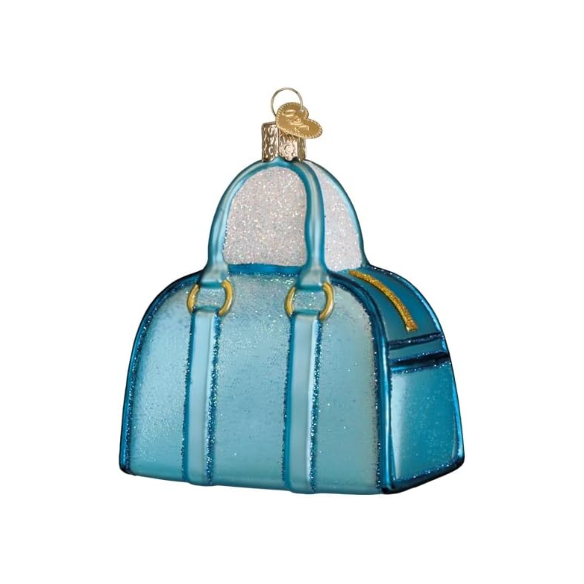 Old World Christmas Blown Glass Ornament Collection, Satchel Purse, Blue