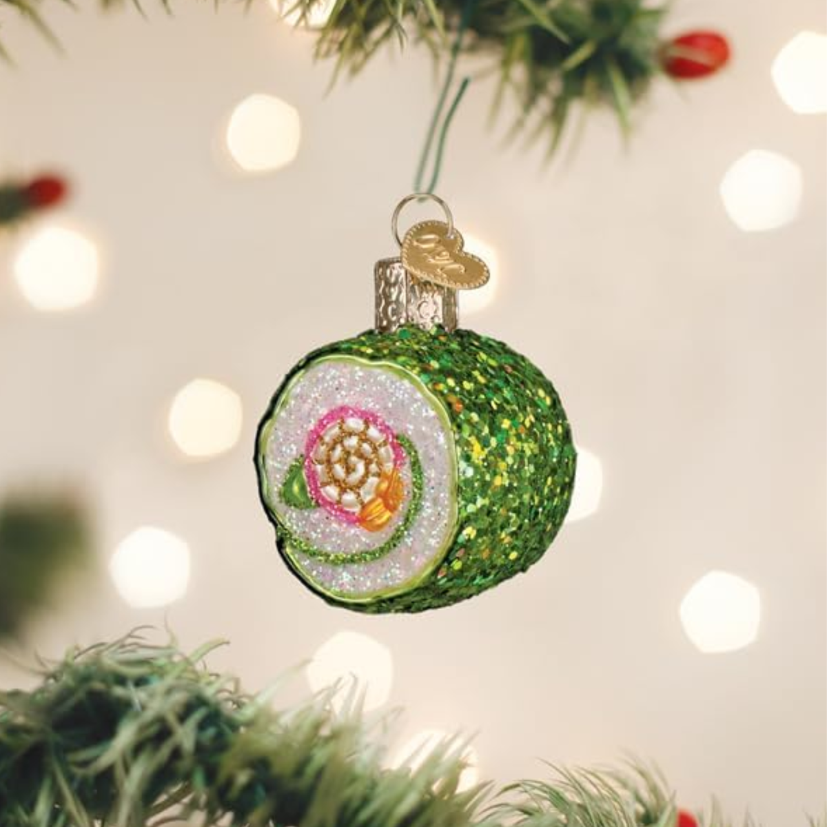 Old World Christmas Blown Glass Ornament Collection, Shimmering Sushi Roll