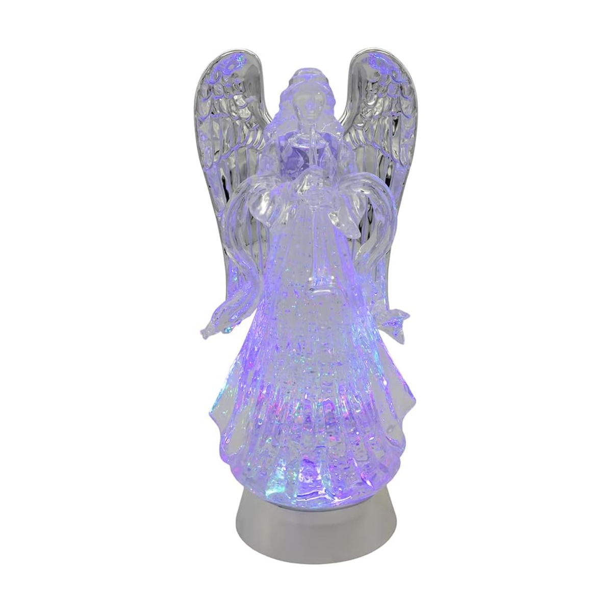 Kurt Adler Battery Operated USB LED Angel with Horn Water Globe, 13in