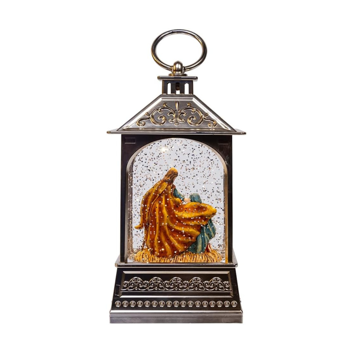 Kurt Adler USB LED Nativity Water Lantern, 8in